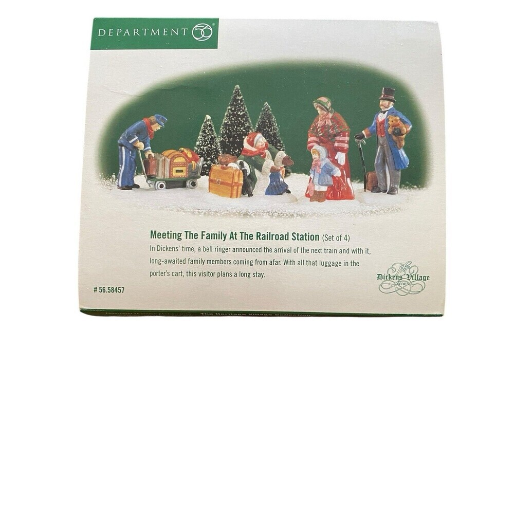 Dept 56 Dickens Village Meeting the Family at the Railroad Station #56-58457 NOS